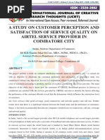 A Study On Customer Perception and Satisfaction of Service Quality On Airtel Service Provider in Coimbatore City