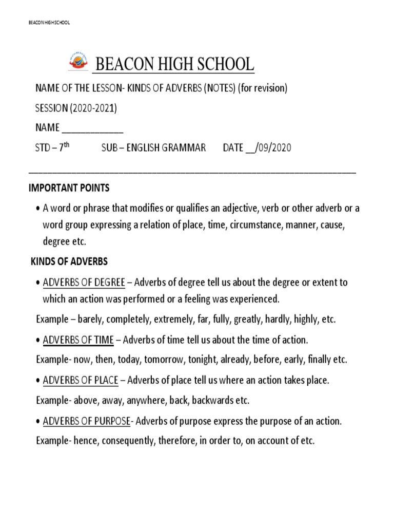 Pathways To Social Studies Class 7 Answers PDF Adverb English Grammar