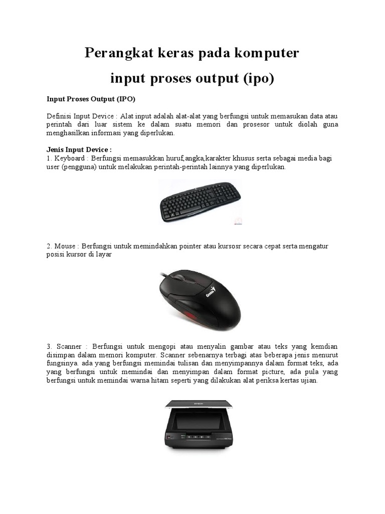 Input Proses Output | PDF