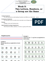 Melc Week 5B - Tells Which Two Letters, Numbers or Words in A Group Are The Same