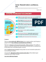 Insights Into Editorial Rebuild Indias Confidence Revive The Economy