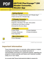 Guidebook For TI-89, TI-92, & Voyager 200 - Reader-Converter Apps - Eng