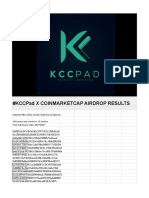 KCCPad - CoinMarketCap Airdrop Results