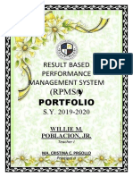 RPMS Portfolio by Teacher Willie M. Poblacion Jr.