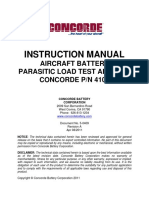 Instruction Manual: Aircraft Battery Parasitic Load Test Adapter Concorde P/N 4102