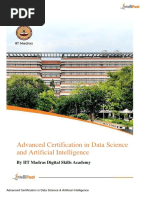 Advanced Certification in Data Science and Artificial Intelligence