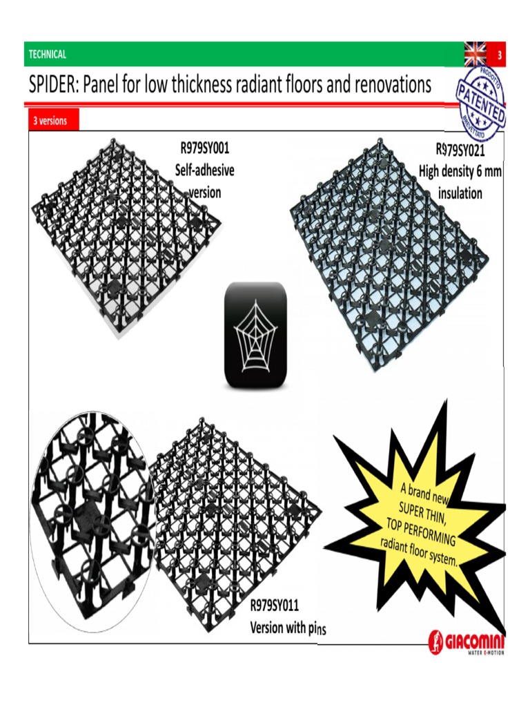 Spider Panels for Low-Thickness Renovations | PDF | Flooring | Building ...