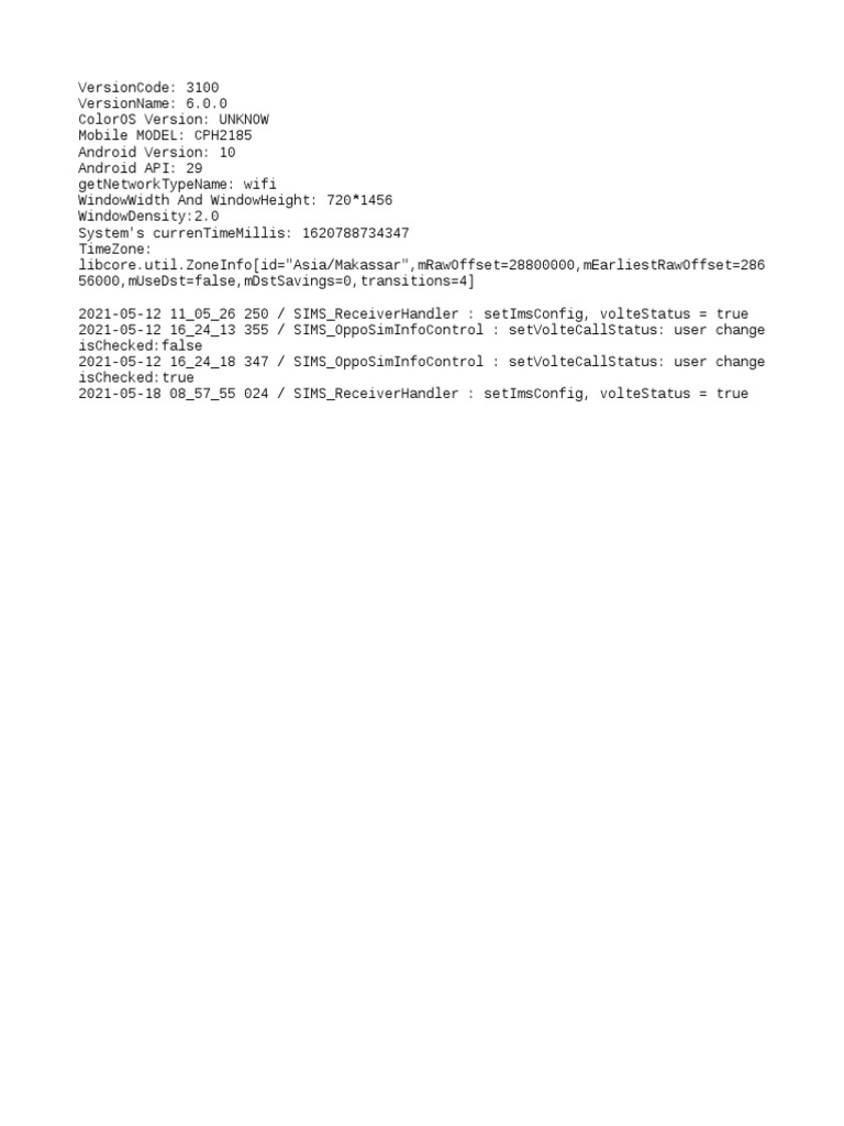 Android 10 Device Configuration Log | PDF | Business | Computers