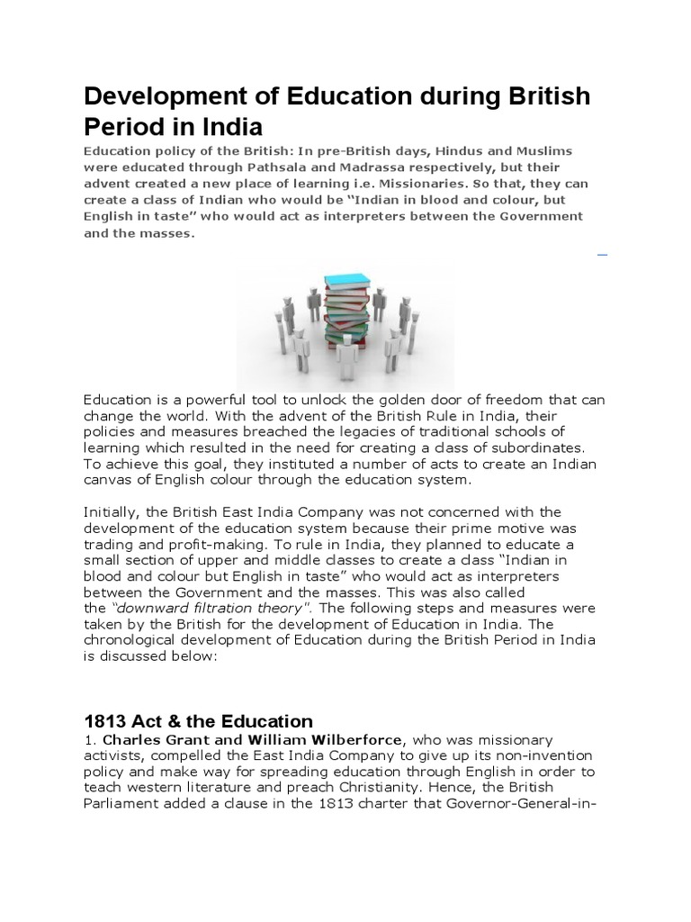 British Education Development in India | PDF | British Raj | Schools