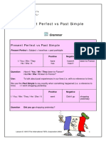 Present Perfect Vs Past Simple