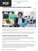 10 Popular Cybersecurity Certifications (2021 Updated) Coursera