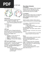 Control Points in The Cell Cycle