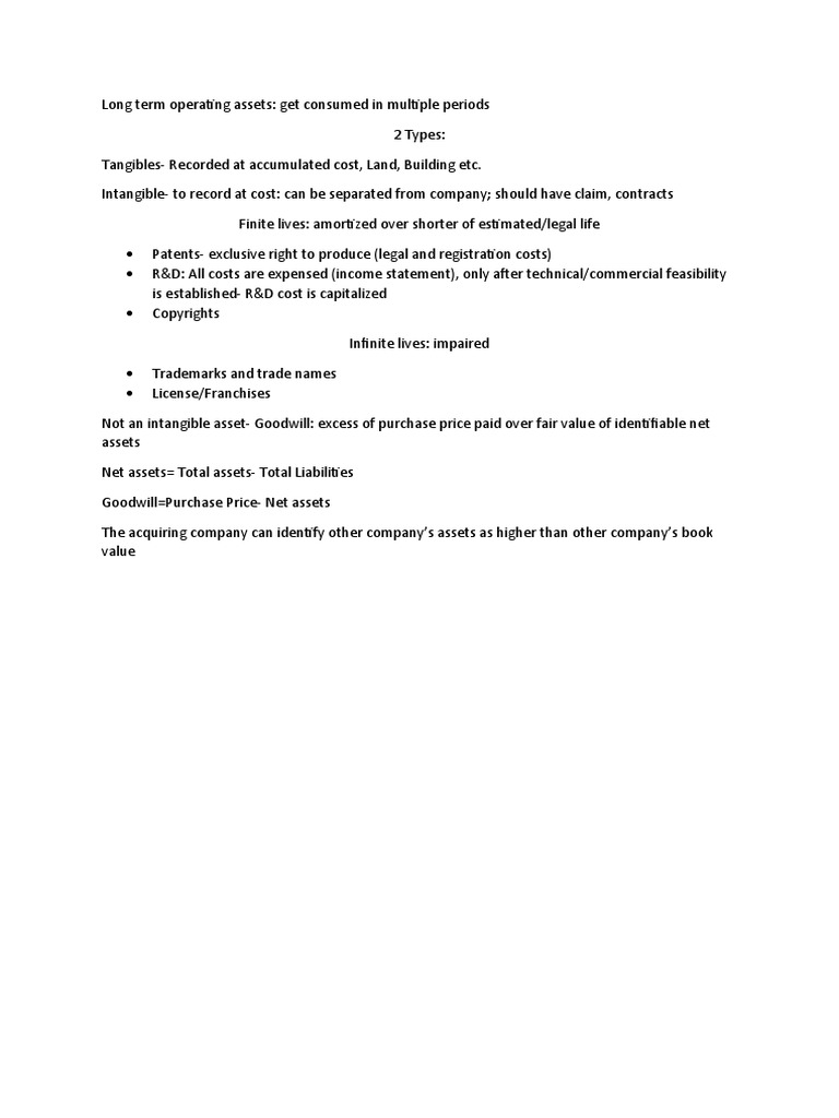 Long Term Operating Assets | PDF | Business | Law