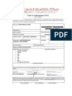 Letter of Authorization (LOA) : DIAGNOSTIC/ Procedure Approval Form