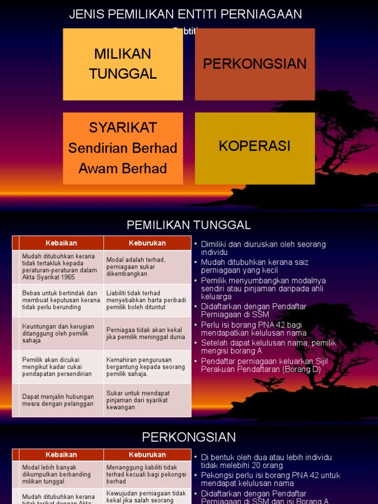 Bab 1 Entiti Pemilikan Dan Aktiviti Perniagaan Pdf