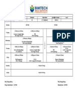 Timetable of PGDM(RM) Trim.III