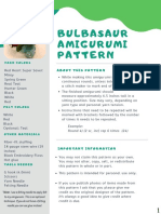 Bulbasaur Amigurumi Pattern