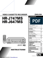 HR-J747MS HR-J647MS: Video Cassette Recorder