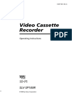 Video Cassette Recorder: SLV-SP100R