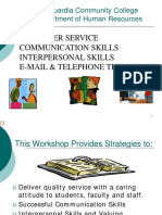 Customer Service Communication Skills Interpersonal Skills E-Mail & Telephone Techniques