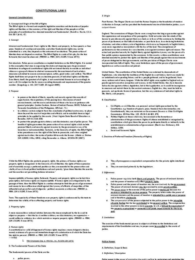 Understanding the Bill of Rights | PDF | Eminent Domain | Police Power ...