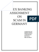 Forex Banking Assignment ON Scam in Germany: Submitted By: Deepak Gupta A1802009300 Section-F Mba-Ib Sem-4