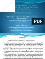 Proyecto Solidario - Congreso Internacional Educación y Desarrollo Malaga - Presentación Hatem Kotrane ONU (spanish)