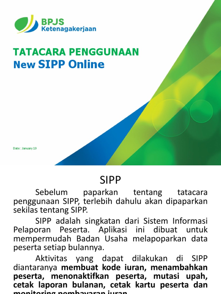 TATACARA PENGGUNAAN New SIPP | PDF | Bisnis | Pengelolaan Keuangan & Uang
