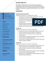 Clean Resume Template Light Blue