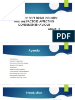 Analysis of Soft Drink Industry and The Factors Affecting Consumer Behaviour Group 11