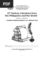 Quarter 4 Module 2 in 21st Century Literature From The Philippines The World