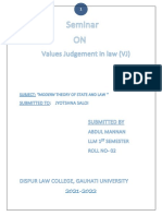 Value Judgment in Law