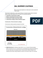 Construction of Thermal Barrier Coatings