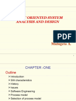 Object Oriented System Analysis and Design: Mulugeta A