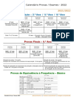 Calendario ProvasFinais Exames 2022