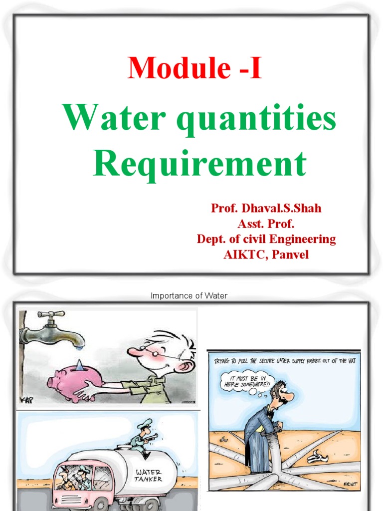Document Providing Insights into Water Quantity Estimation and Demand