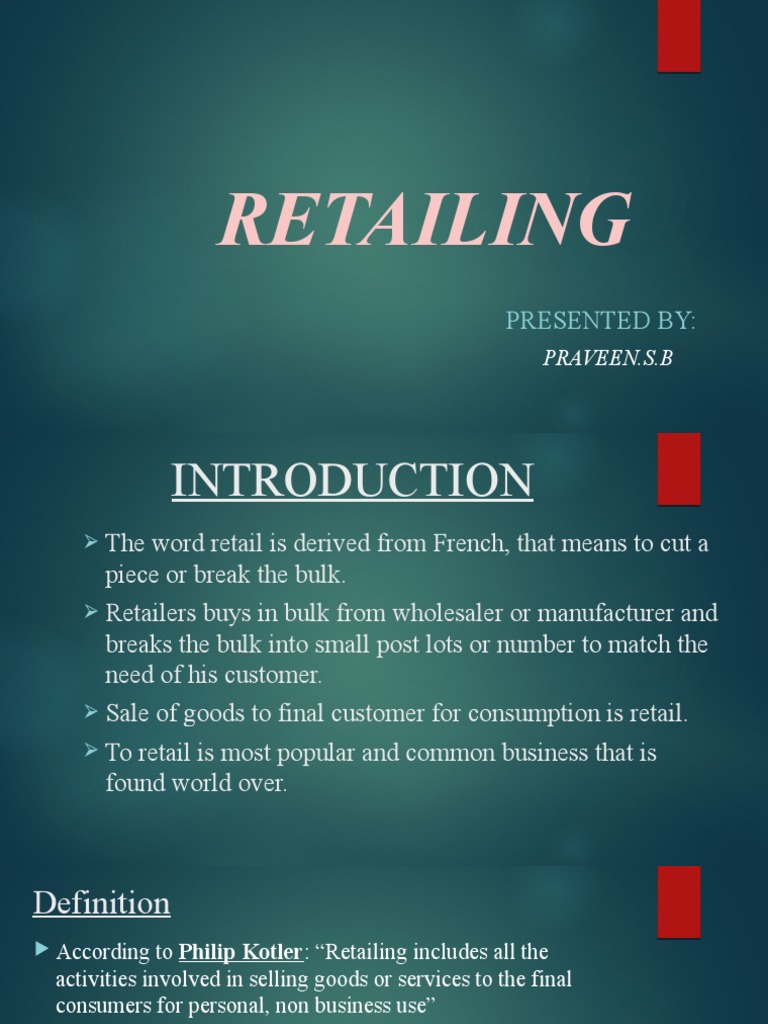 Overview of Retailing: Trends and Challenges | PDF | Retail ...