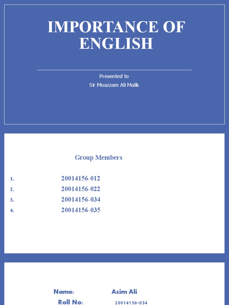 Importance of Learning English Language | PDF | English Language ...