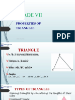 Grade Vii: Properties of Triangles