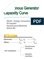 Synchronous Generator Capability Curve: EE341 Energy Conversion Ali Keyhani Synchronous Machines Lecture #4