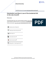 Devaluation and Marx S Law of The Tendential Fall in The Rate of Profit