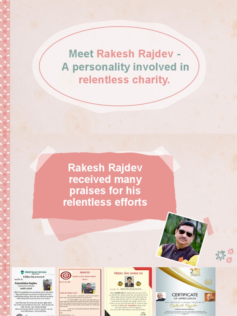 Rakesh Rajdev: Champion of Charity | PDF | Medical Specialties | Health ...