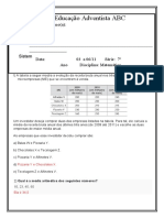 Lista de Revisão de Matematica AV1 4B 03 A 06.11