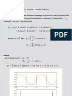 Transformasi Fourier: Domain Waktu Domain Frekuensi