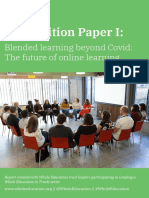 WE Position Paper I:: Blended Learning Beyond Covid: The Future of Online Learning
