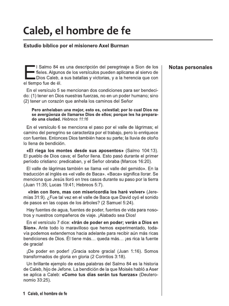 CALEB El Hombre de Fe | PDF