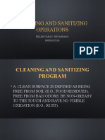 Cleaning and Sanitizing Operations