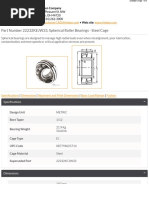 Part Number 22232KEJW33, Spherical Roller Bearings - Steel Cage