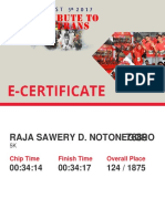 Raja Sawery D. Notonegoro: Chip Time Finish Time Overall Place
