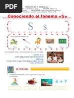 Actividades con la letra S para primer grado | PDF
